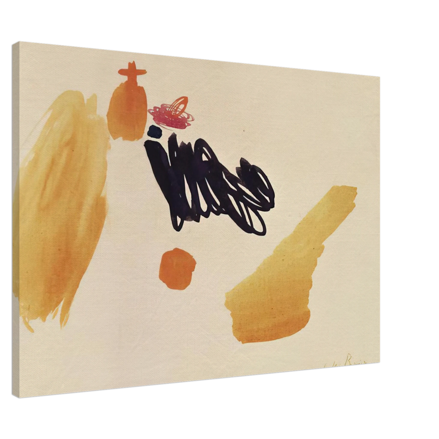 Julius Bissier - 18.9.56 - 1956 Canvas - 20x30 cm / 8x12 inches-canvas