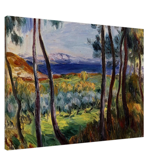 Pierre-Auguste Renoir - Pines in the Vicinity of Cagnes Canvas - 20x30 cm / 8x12 inches-canvas