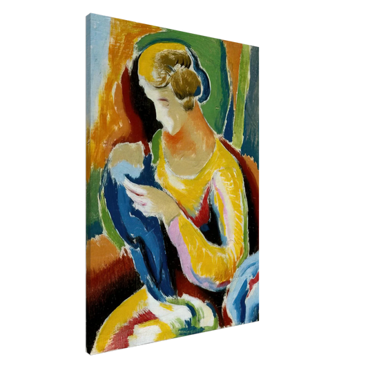 Thomas Hart Benton - WOMAN 1920 Canvas - 20x30 cm / 8x12 inches-canvas