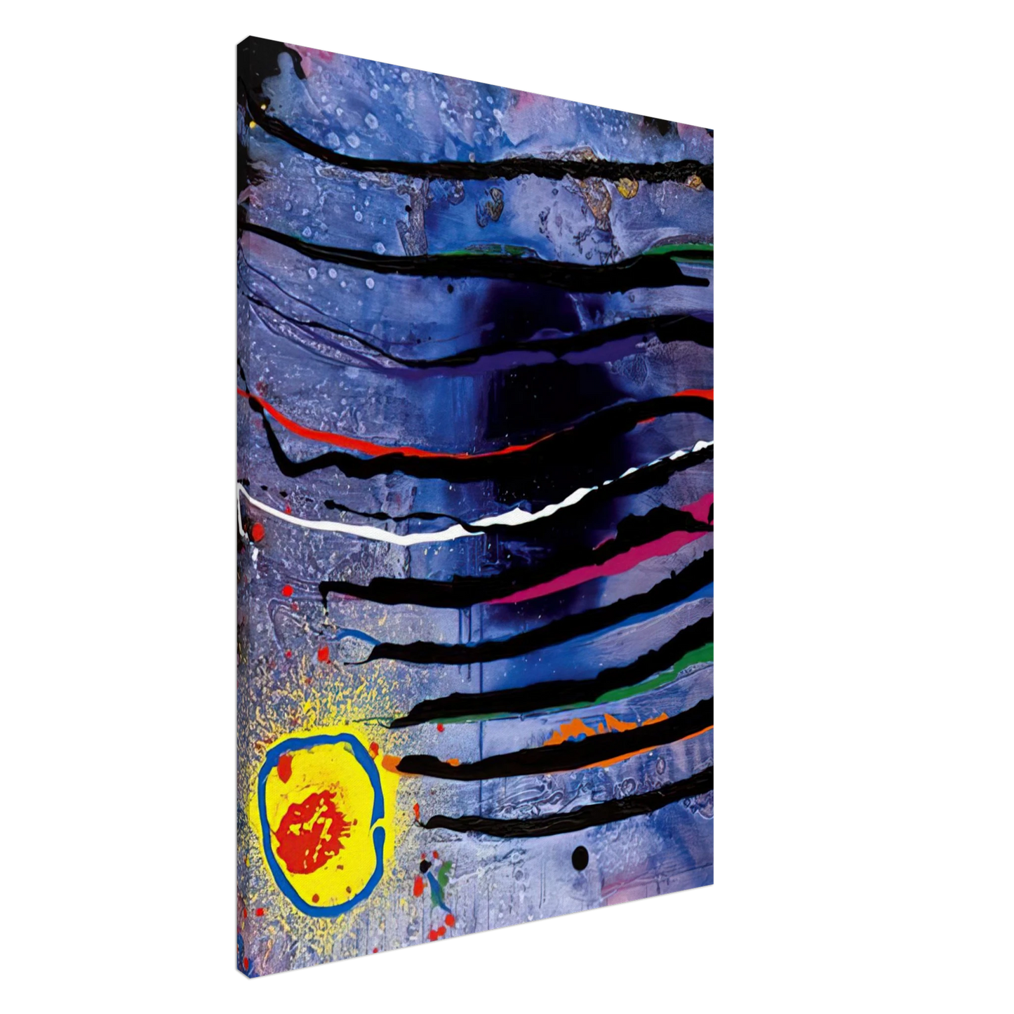 John Hoyland - Tiger's Eye - 10.3.07 - 2007 Canvas - 20x30 cm / 8x12 inches-canvas