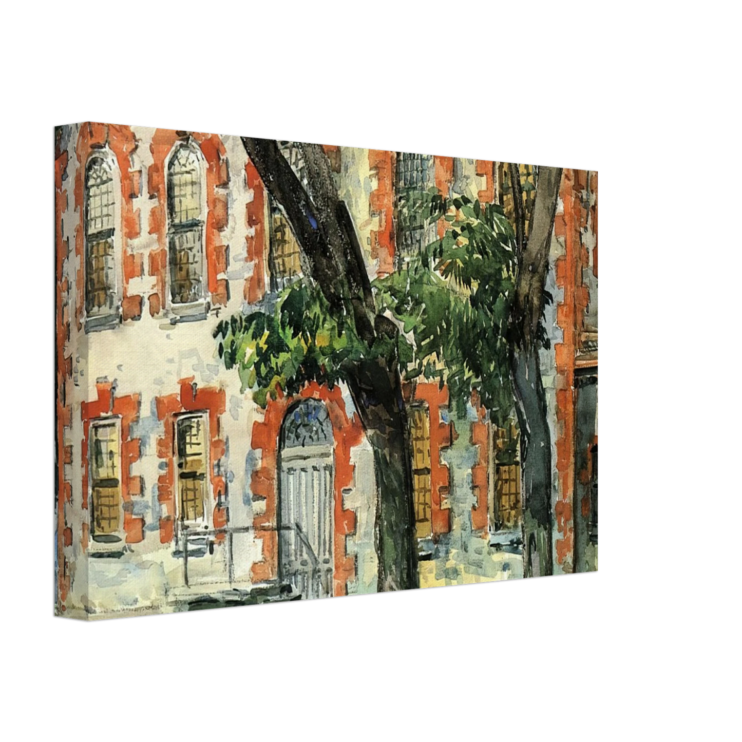 Childe Hassam - Old Dutch Building, Fishkill, New York Canvas - 40x60 cm / 16x24 inches-canvas