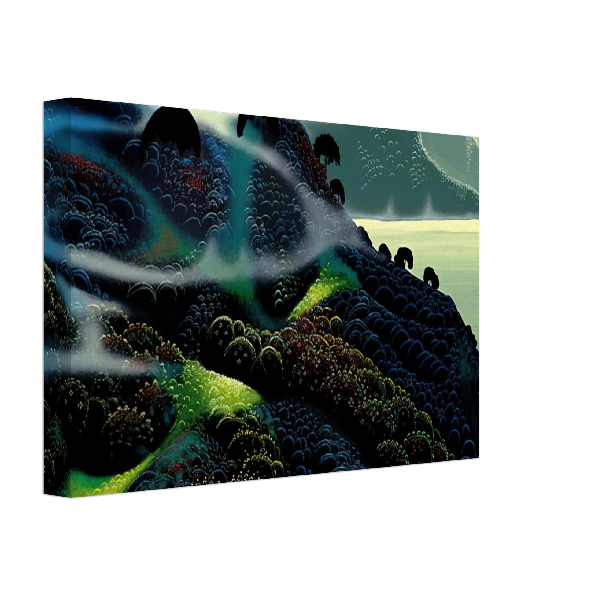 Eyvind Earle - Ocean Paradise Canvas - 70x100 cm / 28x40 inches-canvas