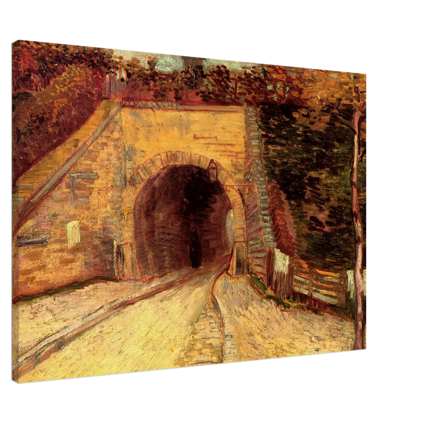 Vincent van Gogh - Roadway with Underpass The Viaduct Canvas - 20x30 cm / 8x12 inches-canvas