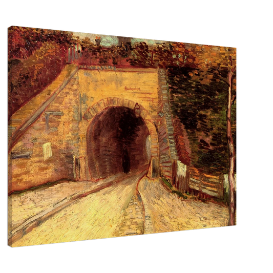 Vincent van Gogh - Roadway with Underpass The Viaduct Canvas - 20x30 cm / 8x12 inches-canvas
