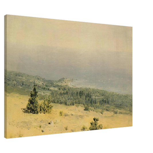 Arkhyp Kuindzhi - View of the beach and sea from the mountains. Crimea Canvas - 20x30 cm / 8x12 inches-canvas