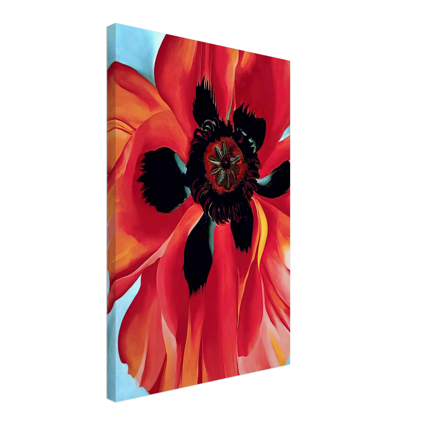 Georgia O'Keeffe - Red Poppy VI Canvas - 40x60 cm / 16x24 inches-canvas