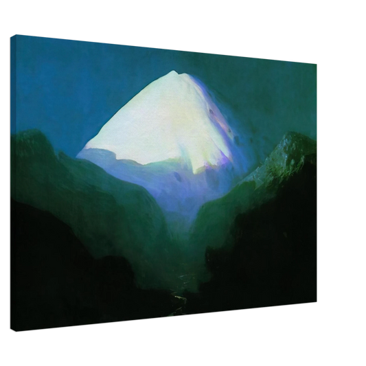 Arkhyp Kuindzhi - Elbrus. Moonlit Night Canvas - 20x30 cm / 8x12 inches-canvas