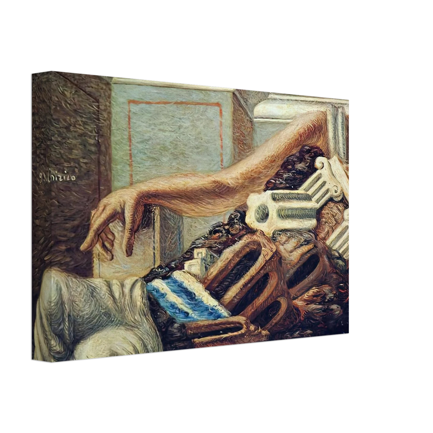Giorgio de Chirico - ARCHAEOLOGIST Canvas - 70x100 cm / 28x40 inches-canvas