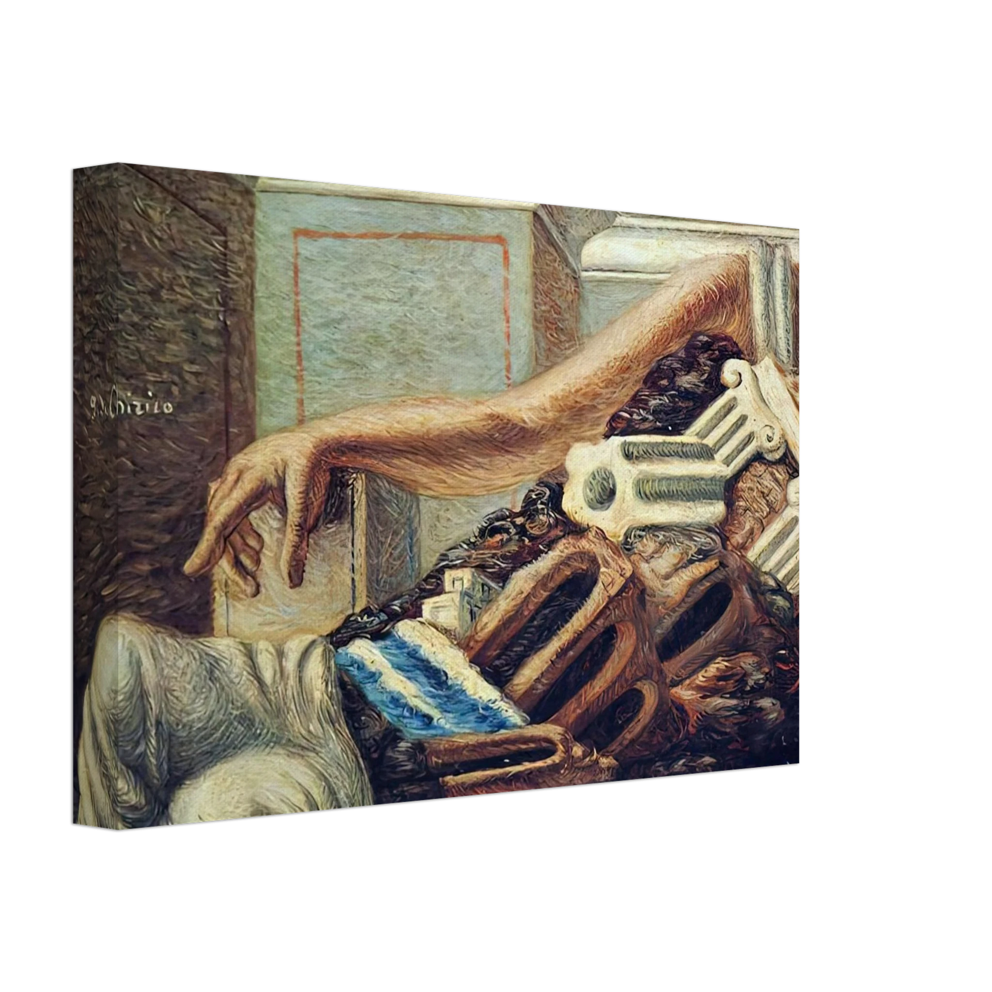 Giorgio de Chirico - ARCHAEOLOGIST Canvas - 70x100 cm / 28x40 inches-canvas
