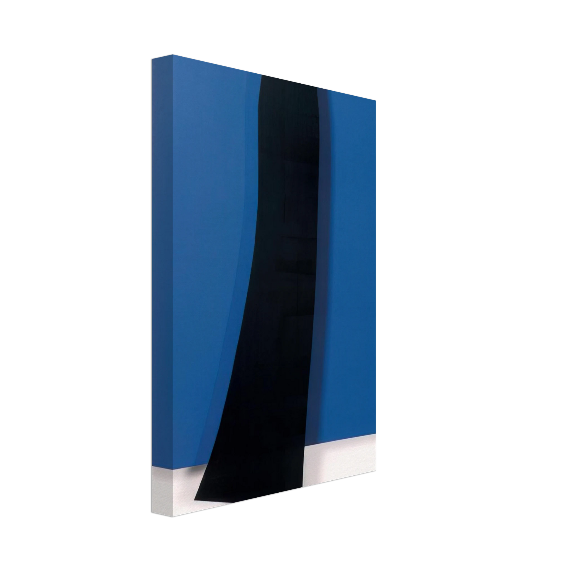 Ellsworth Kelly - Black over Blue Canvas - 40x60 cm / 16x24 inches-canvas