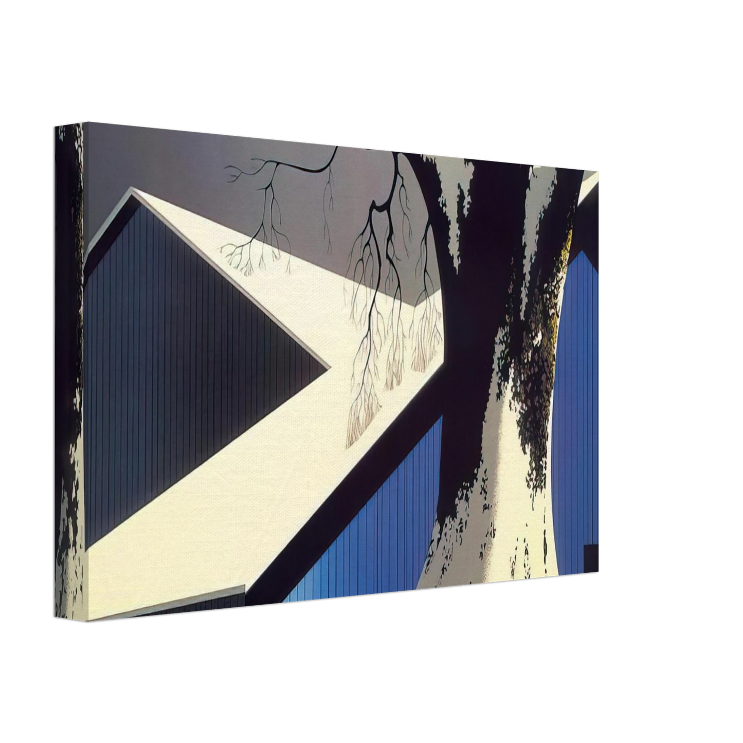 Eyvind Earle - Winter Quiet Canvas - 70x100 cm / 28x40 inches-canvas