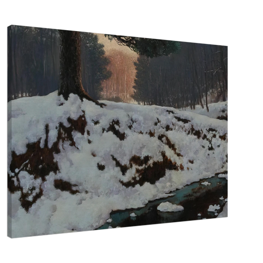 Frank Johnston - The Shadowed Valley - Post-Impressionism Canvas - 20x30 cm / 8x12 inches-canvas