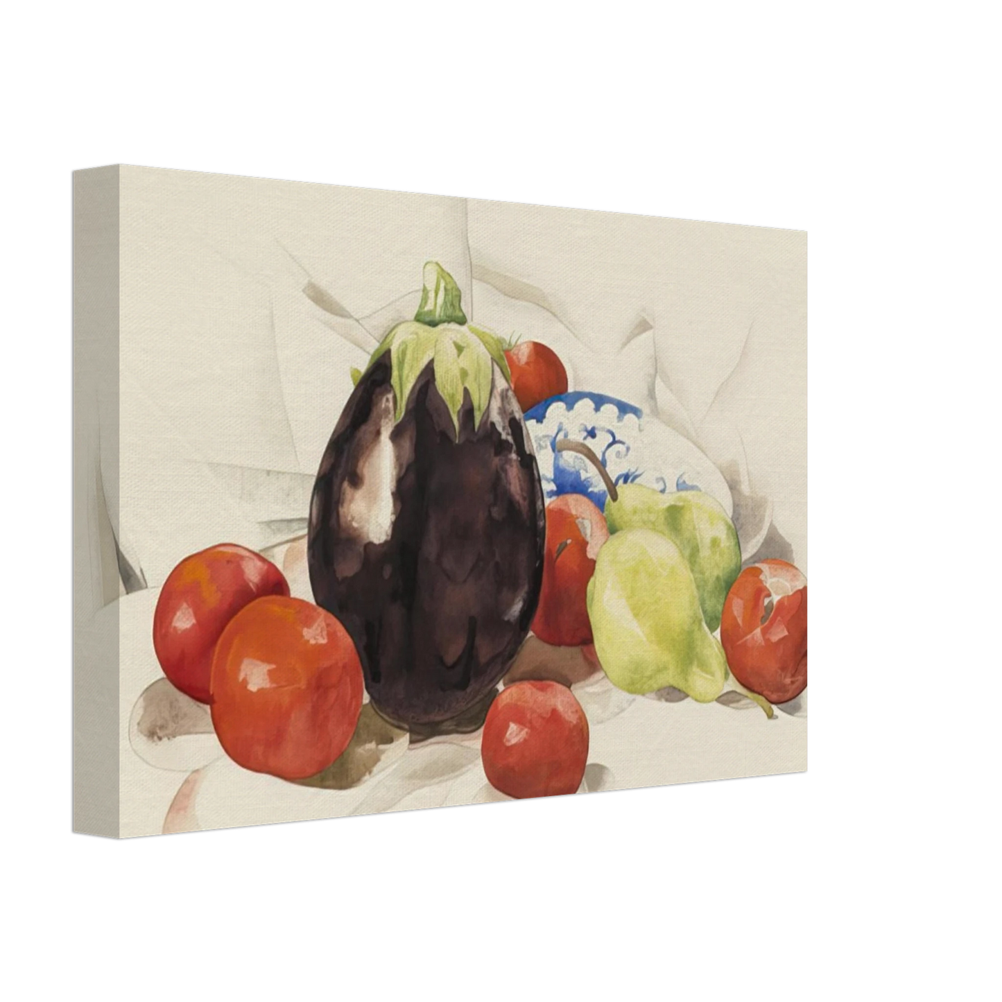 Charles Demuth - Eggplant and Tomatoes - 1926 Canvas - 40x60 cm / 16x24 inches-canvas
