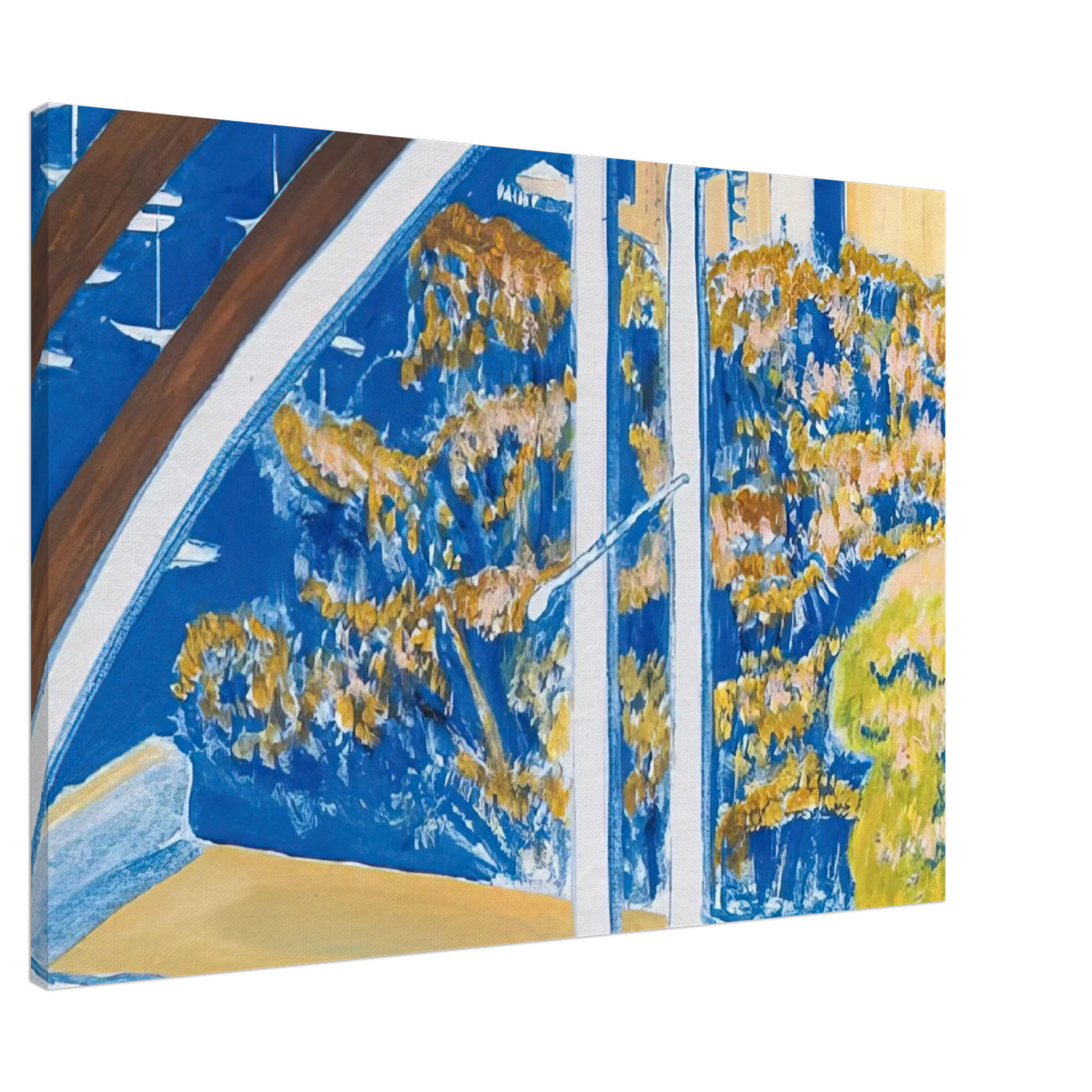 Brett Whiteley - The Window, Lavender Bay - 1980 Canvas - 20x30 cm / 8x12 inches-canvas