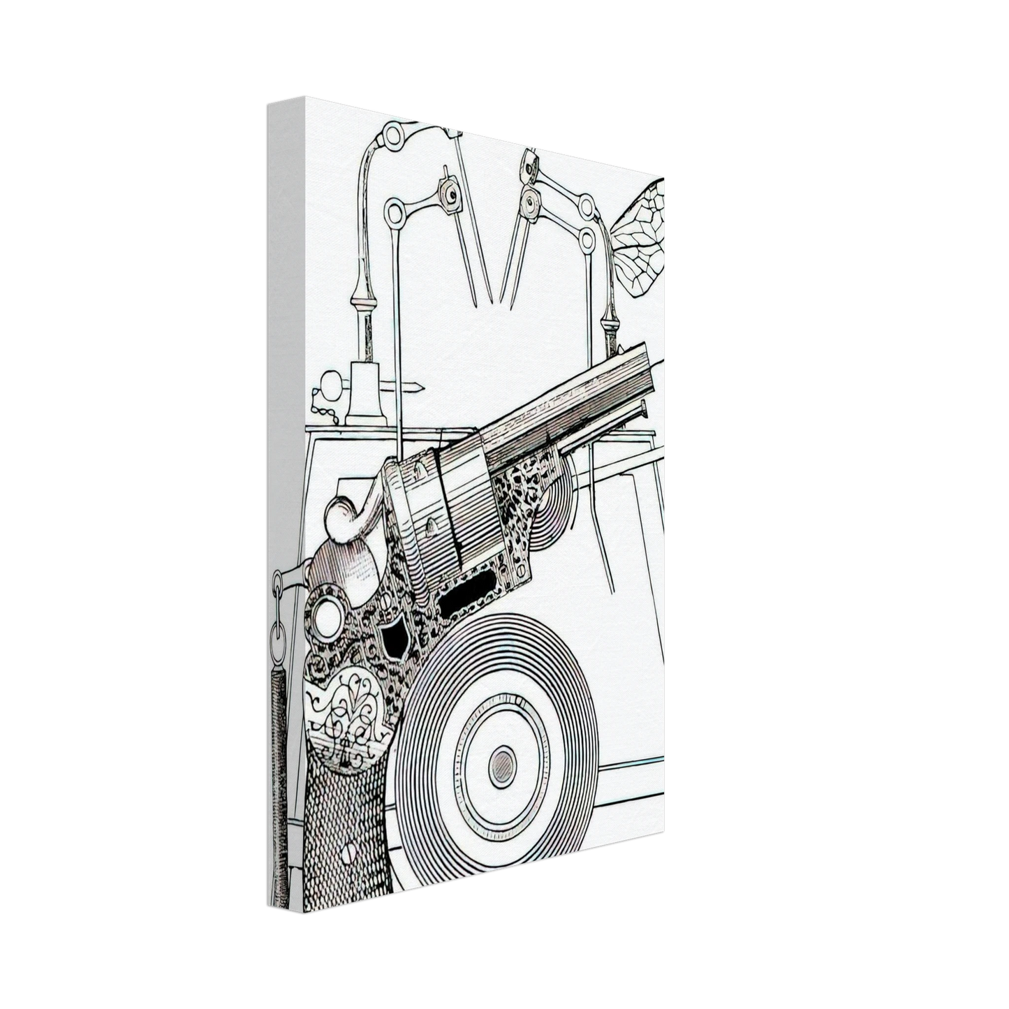 Max Ernst - The Harmonious Fagot Illustration for The Misfortunes of the Immortals Canvas - 70x100 cm / 28x40 inches-canvas