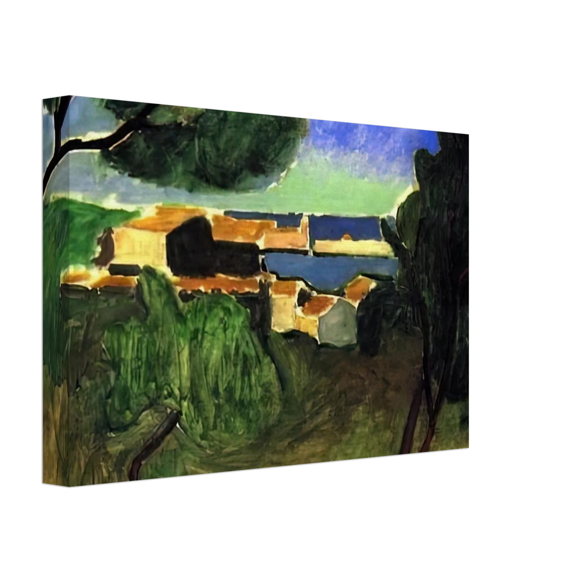 Henri Matisse - LANDSCAPE AT COLLIOURE III 1907 Canvas - 40x60 cm / 16x24 inches-canvas