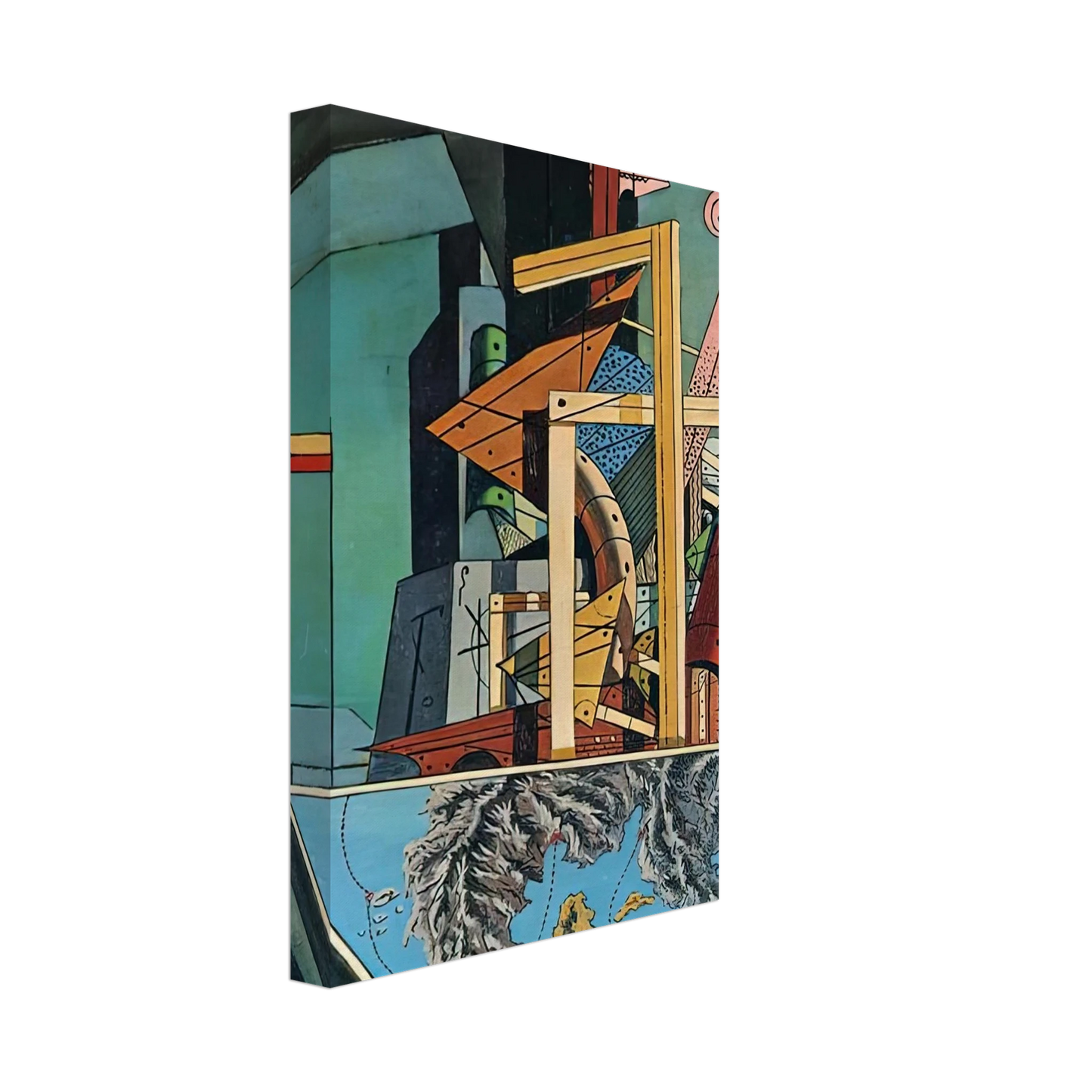 Giorgio de Chirico - THE MELANCHOLY OF DEPARTURE 1916 1 Canvas - 40x60 cm / 16x24 inches-canvas