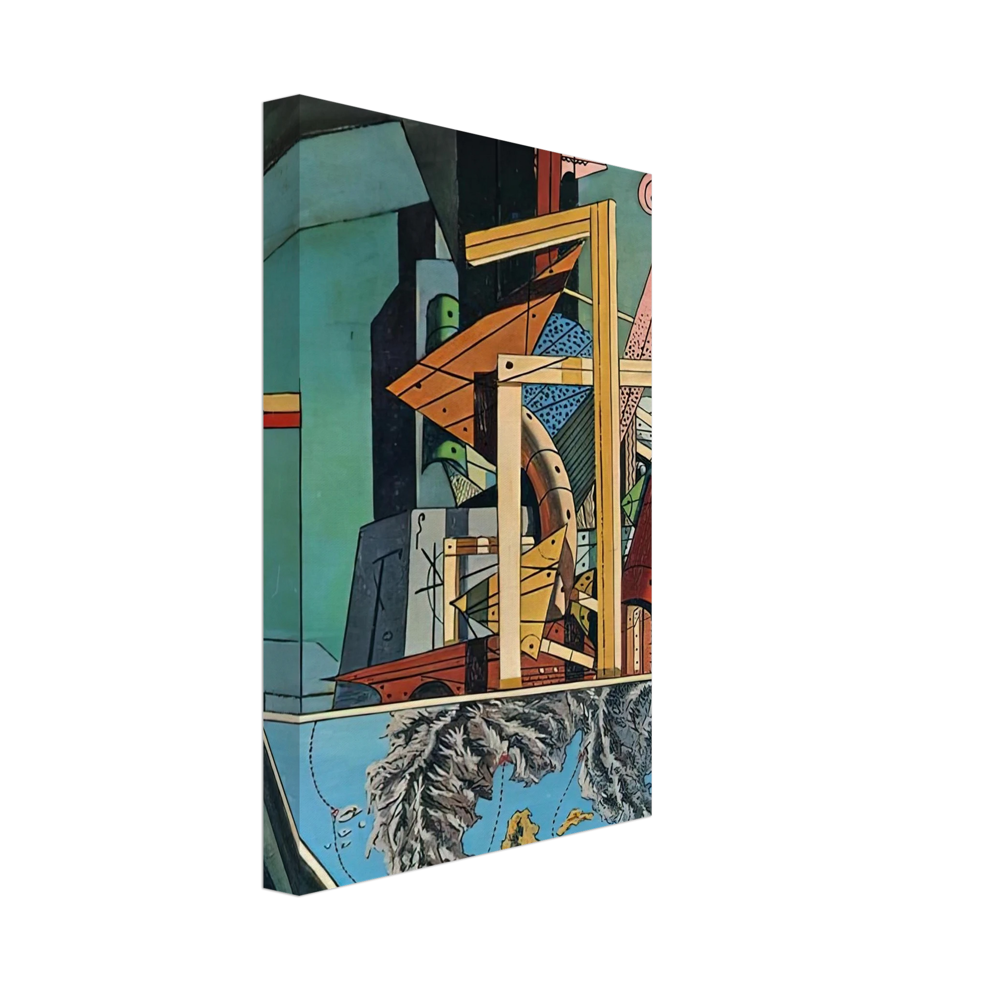 Giorgio de Chirico - THE MELANCHOLY OF DEPARTURE 1916 1 Canvas - 40x60 cm / 16x24 inches-canvas