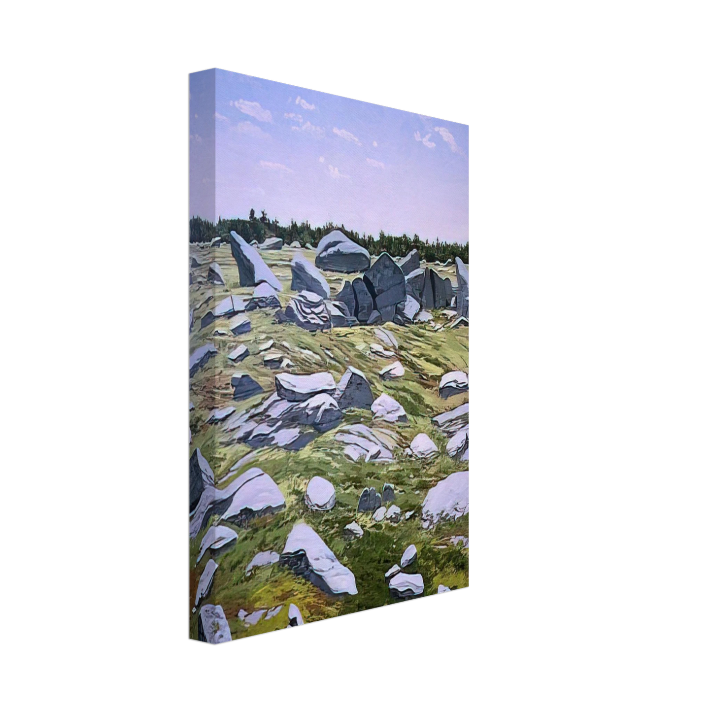 Neil Welliver - Midday Barren - 1983 Canvas - 70x100 cm / 28x40 inches-canvas