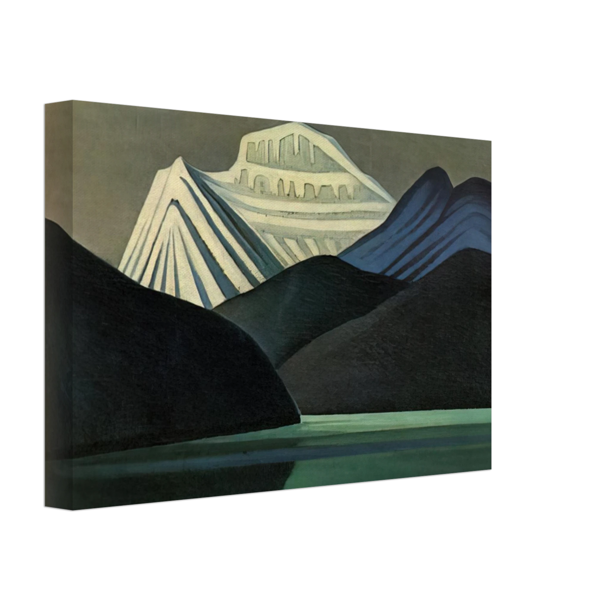 Lawren Harris - Mountains and Lake - 1929 Canvas - 40x60 cm / 16x24 inches-canvas