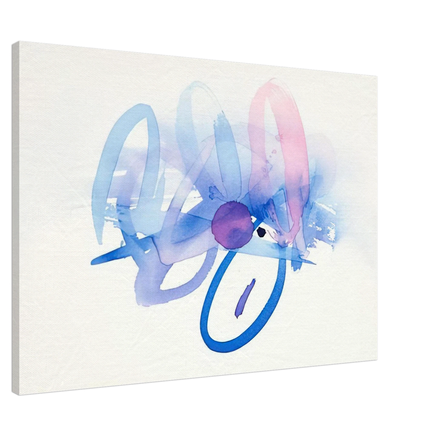 Luis Feito - UNTITLED PURPLE PINK AND BLUE Canvas - 20x30 cm / 8x12 inches-canvas