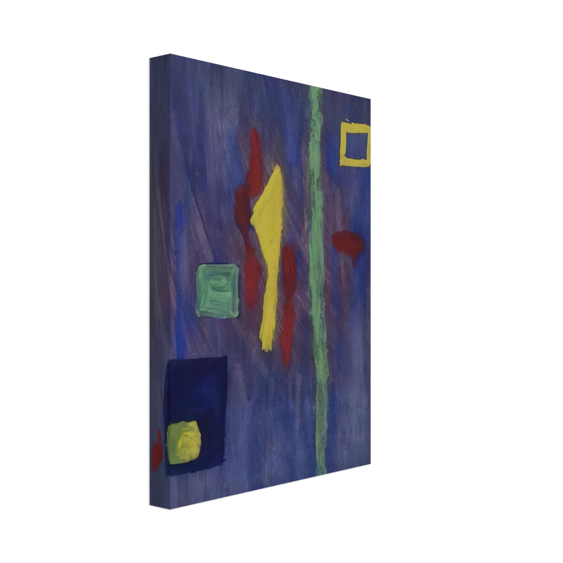 Barnett Newman - Untitled  Red, Yellow and Green Forms on a Purple Ground  Canvas - 40x60 cm / 16x24 inches-canvas