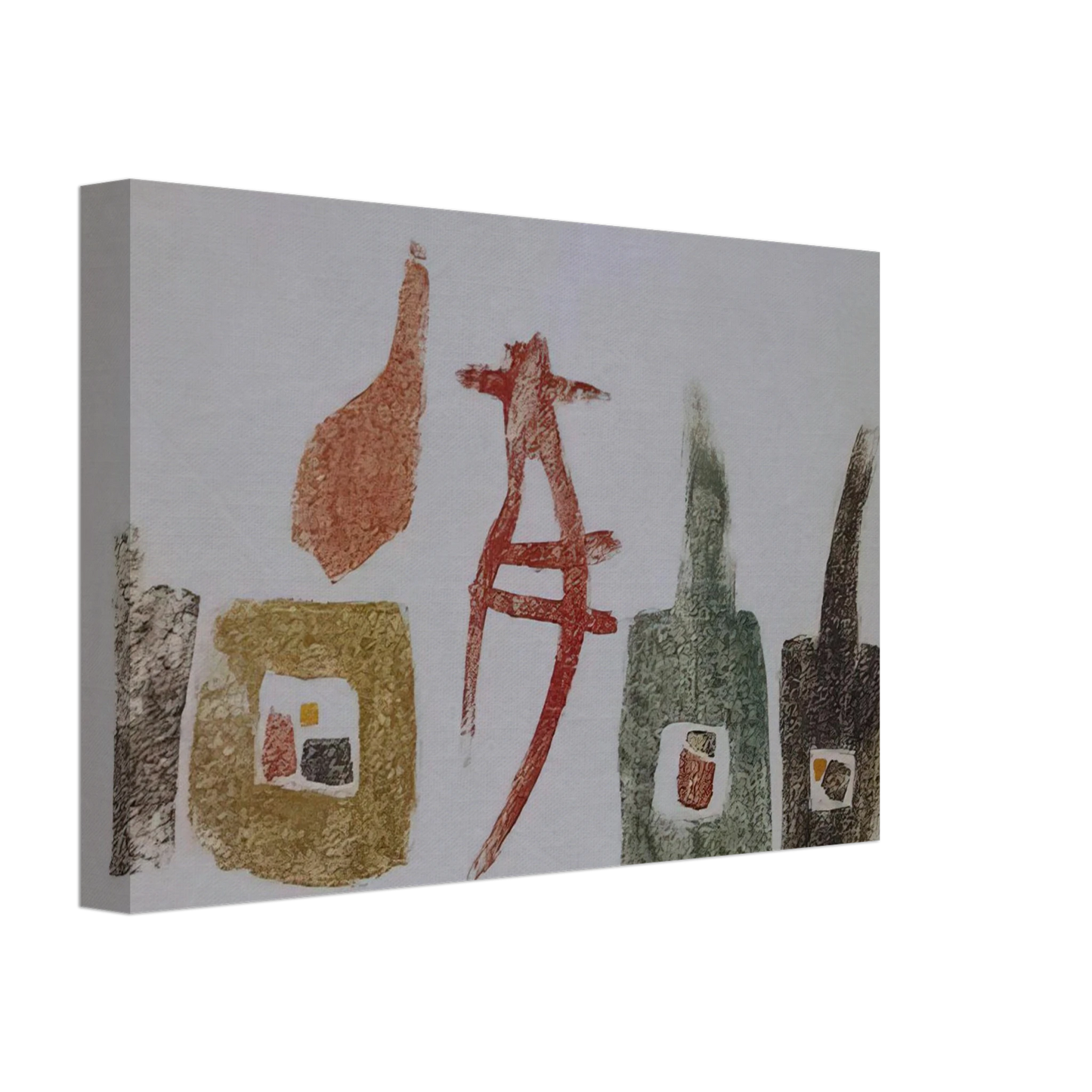 Julius Bissier - 15.6.57 Canvas - 40x60 cm / 16x24 inches-canvas