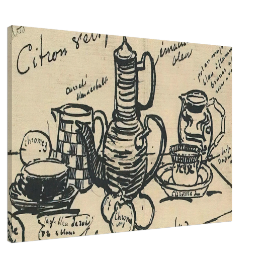 Vincent van Gogh - Still Life with Coffee Pot Canvas - 20x30 cm / 8x12 inches-canvas