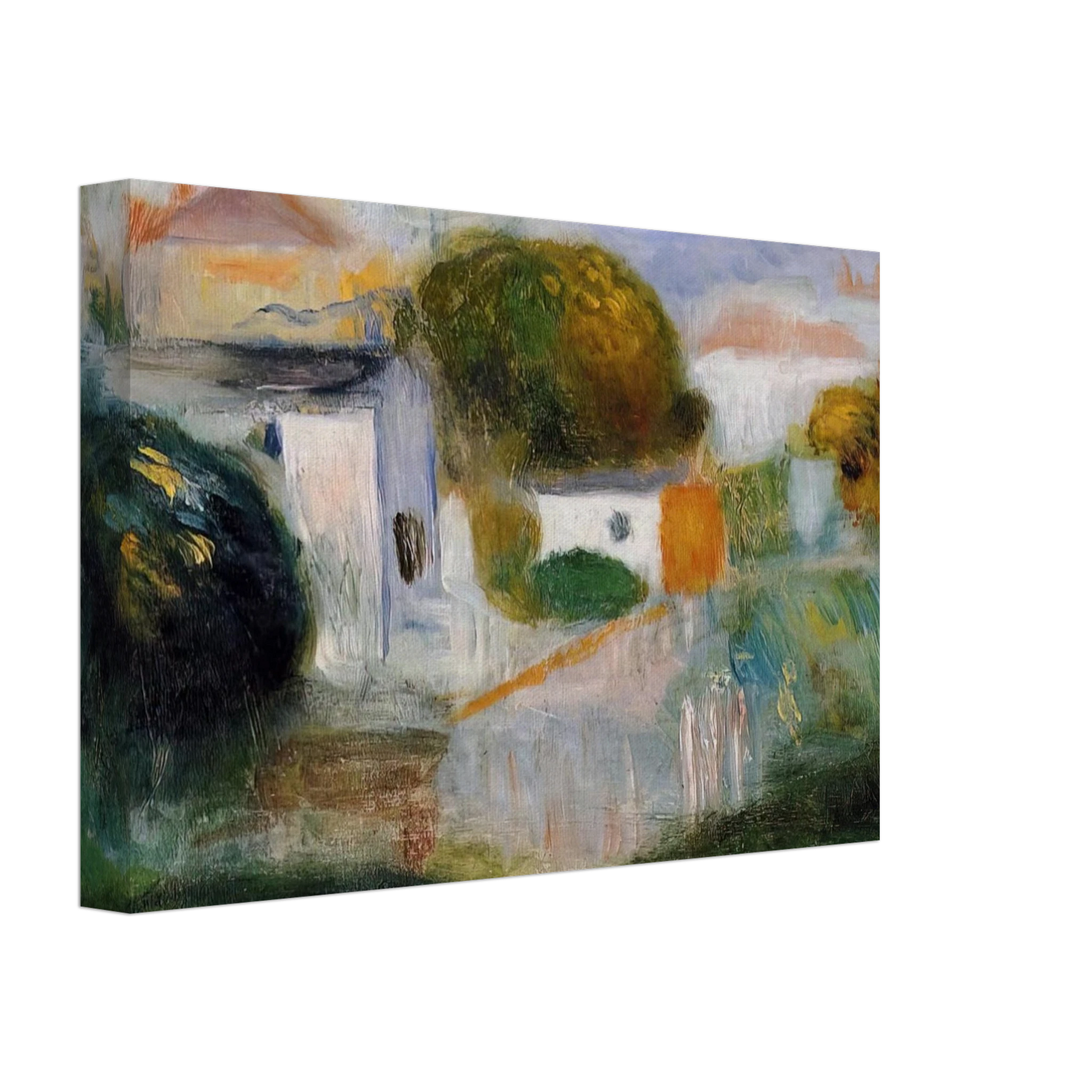 Pierre-Auguste Renoir - Houses in the Trees Canvas - 70x100 cm / 28x40 inches-canvas