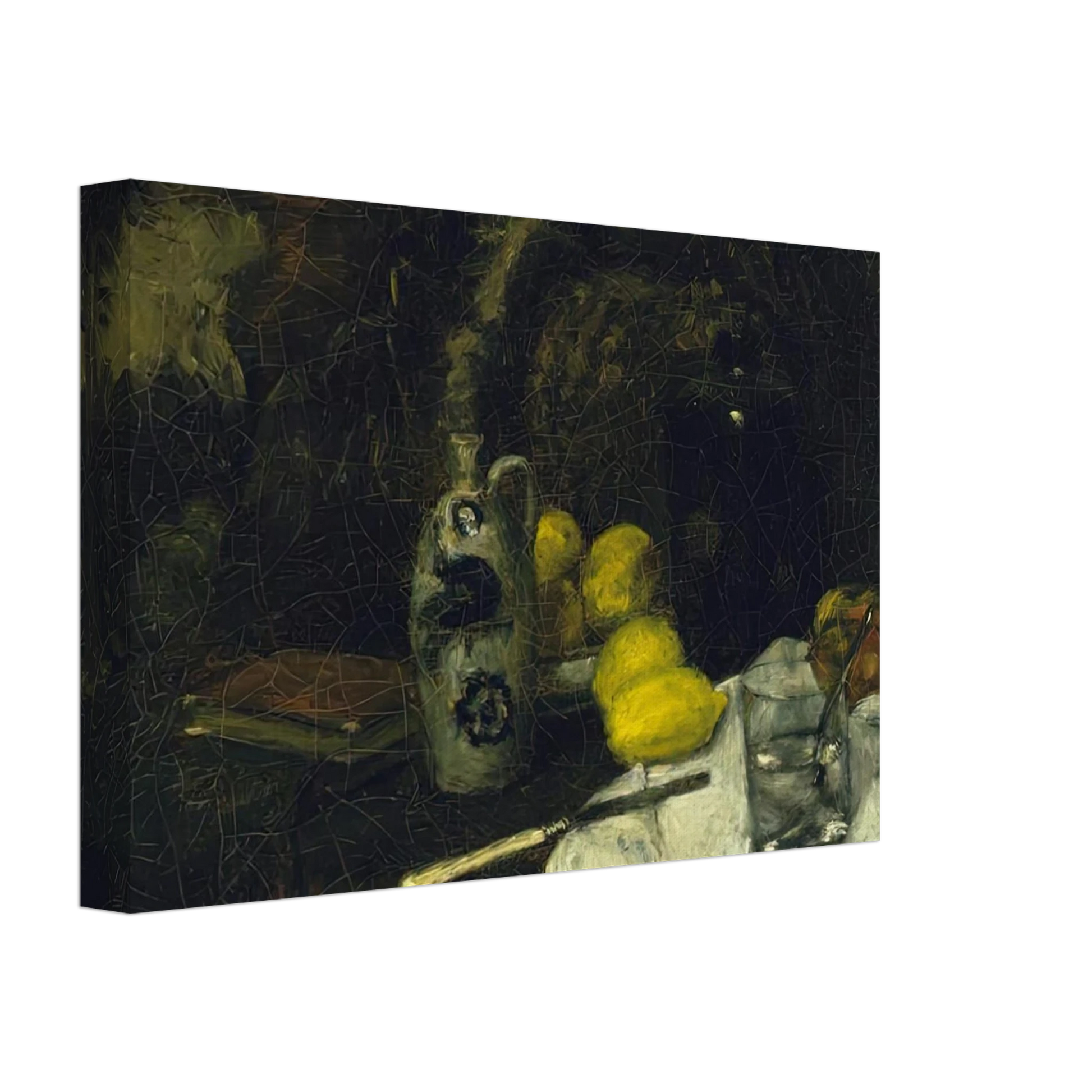 Henri Matisse - LEMONS AND BOTTLE OF DUTCH GIN 1896 Canvas - 40x60 cm / 16x24 inches-canvas