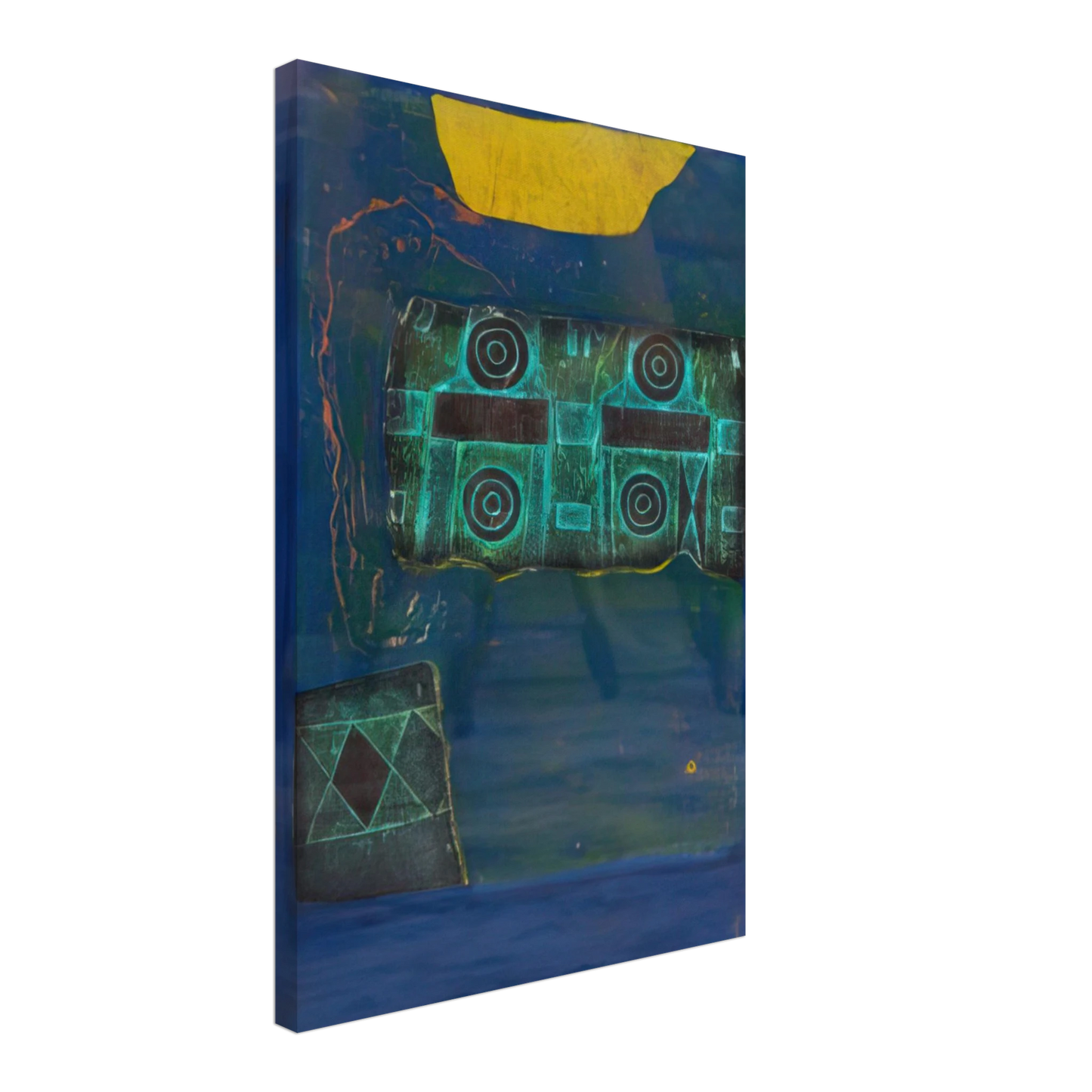 Hiroyuki Tajima - The Decorated Tomb of Ancient Japan B - 1969 Canvas - 40x60 cm / 16x24 inches-canvas