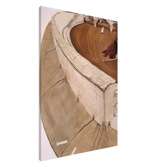 Brett Whiteley - The 15 Great Dog Pisses of Paris - 1989 Canvas - 20x30 cm / 8x12 inches-canvas