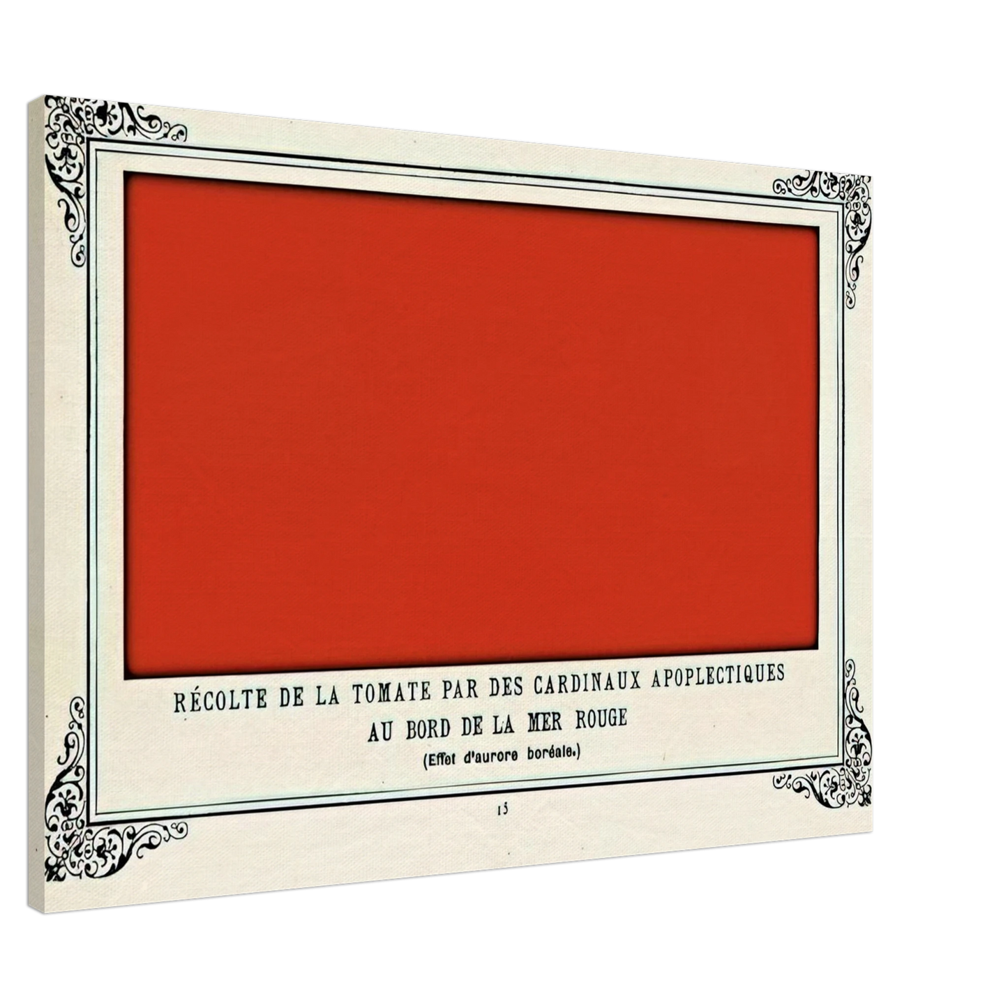 Alphonse Allais - Apoplectic Cardinals Harvesting Tomatoes on the Shore of the Red Sea Study of the Aurora Borealis Canvas - 20x30 cm / 8x12 inches-canvas