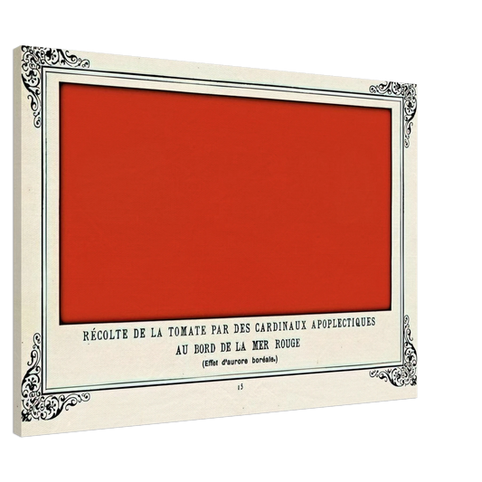 Alphonse Allais - Apoplectic Cardinals Harvesting Tomatoes on the Shore of the Red Sea Study of the Aurora Borealis Canvas - 20x30 cm / 8x12 inches-canvas