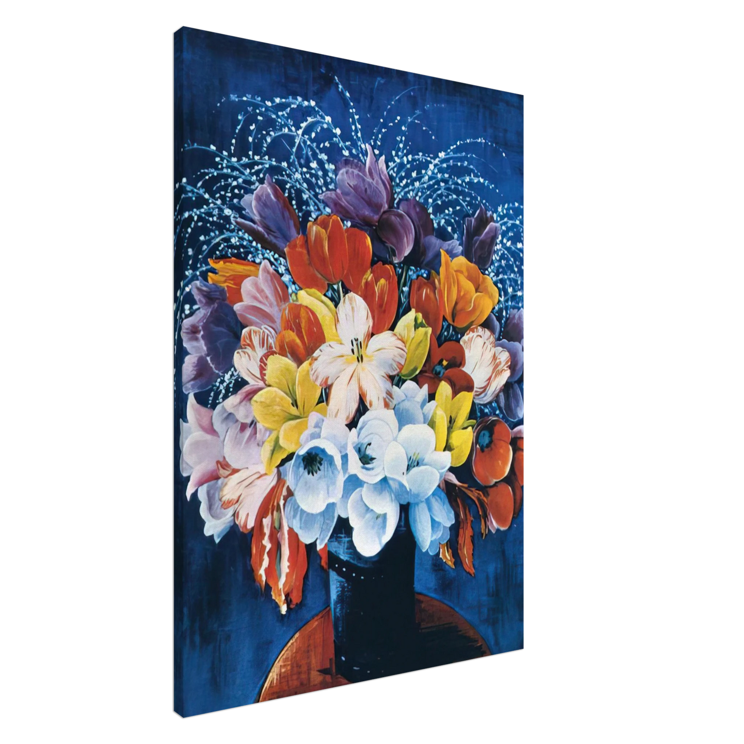 Moise Kisling - BOUQUET OF TULIPS Canvas - 20x30 cm / 8x12 inches-canvas