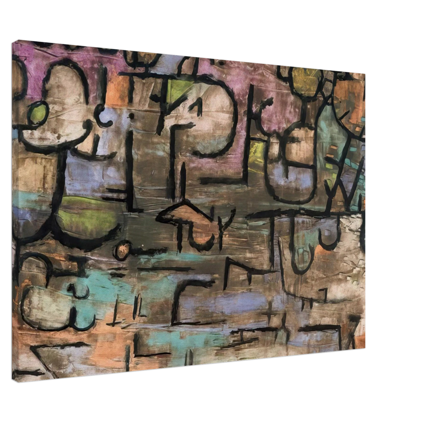 Paul Klee - AFTER THE FLOODS 1936 Canvas - 20x30 cm / 8x12 inches-canvas