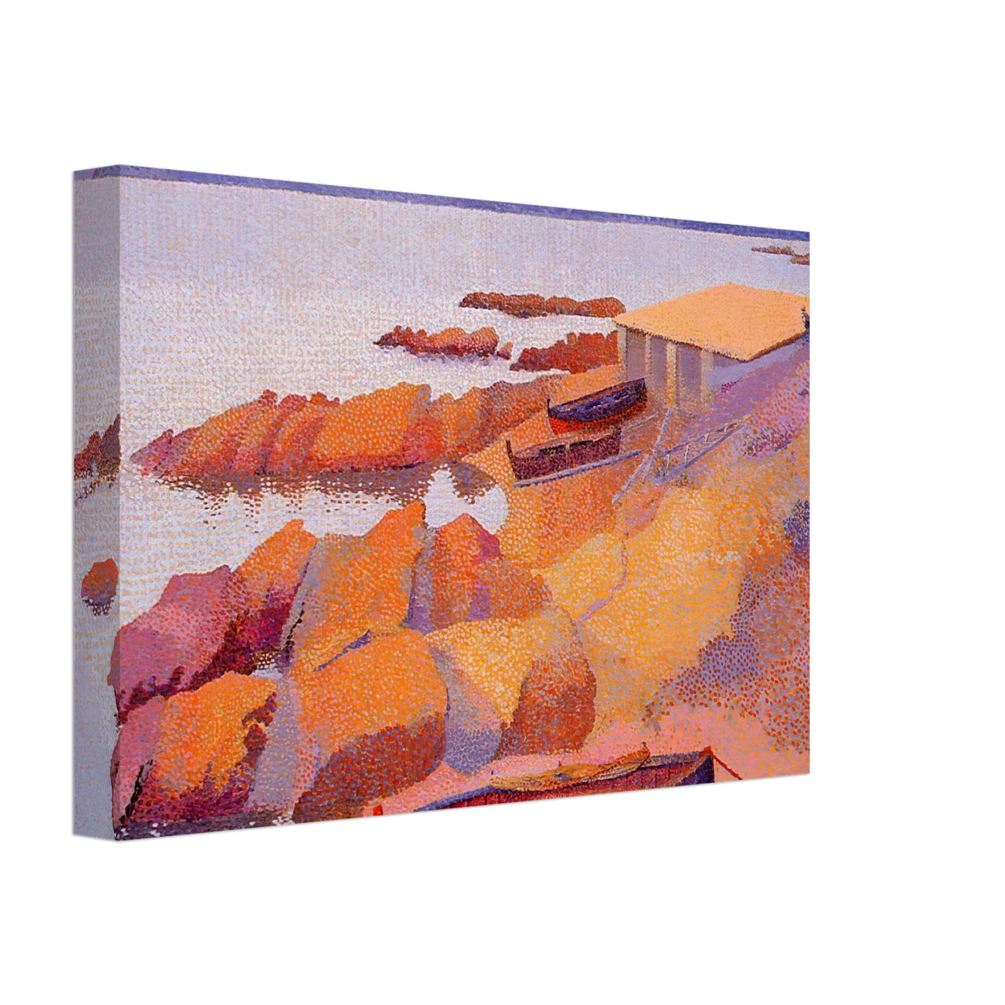 Henri-Edmond Cross - Coast Near Antibes Canvas - 40x60 cm / 16x24 inches-canvas