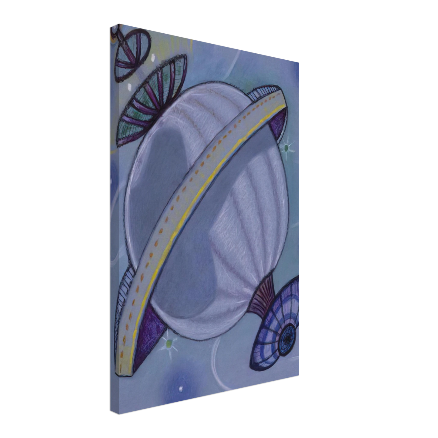 Maruja Mallo - Viajeros Del Eter - 1988 Canvas - 70x100 cm / 28x40 inches-canvas