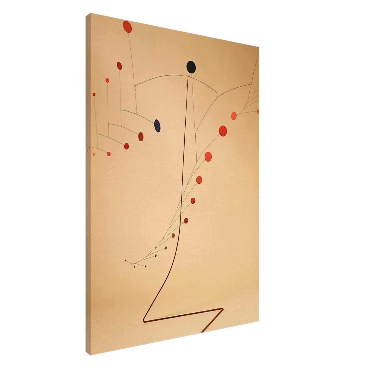 Alexander Calder - RED CASCADE 1954 Canvas - 20x30 cm / 8x12 inches-canvas