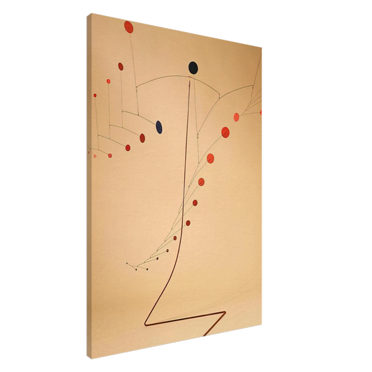 Alexander Calder - RED CASCADE 1954 Canvas - 20x30 cm / 8x12 inches-canvas