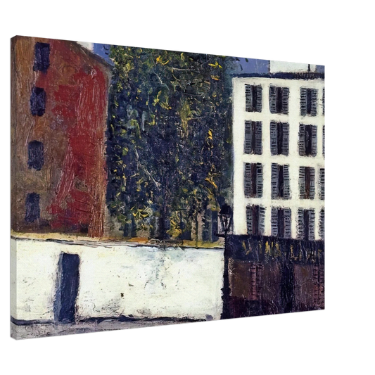 Maurice Utrillo - MONTMARTRE STREET Canvas - 20x30 cm / 8x12 inches-canvas