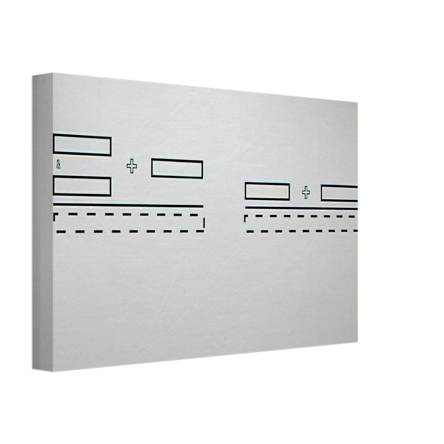 Lawrence Weiner - Untitled - 1991 Canvas - 40x60 cm / 16x24 inches-canvas