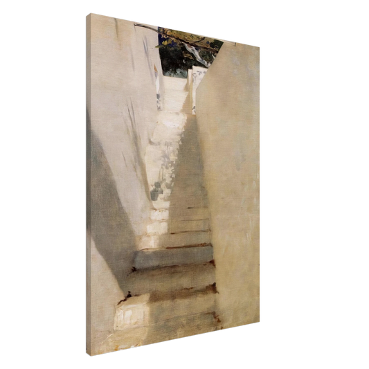 John Singer Sargent - Staircase in Capri Canvas - 20x30 cm / 8x12 inches-canvas