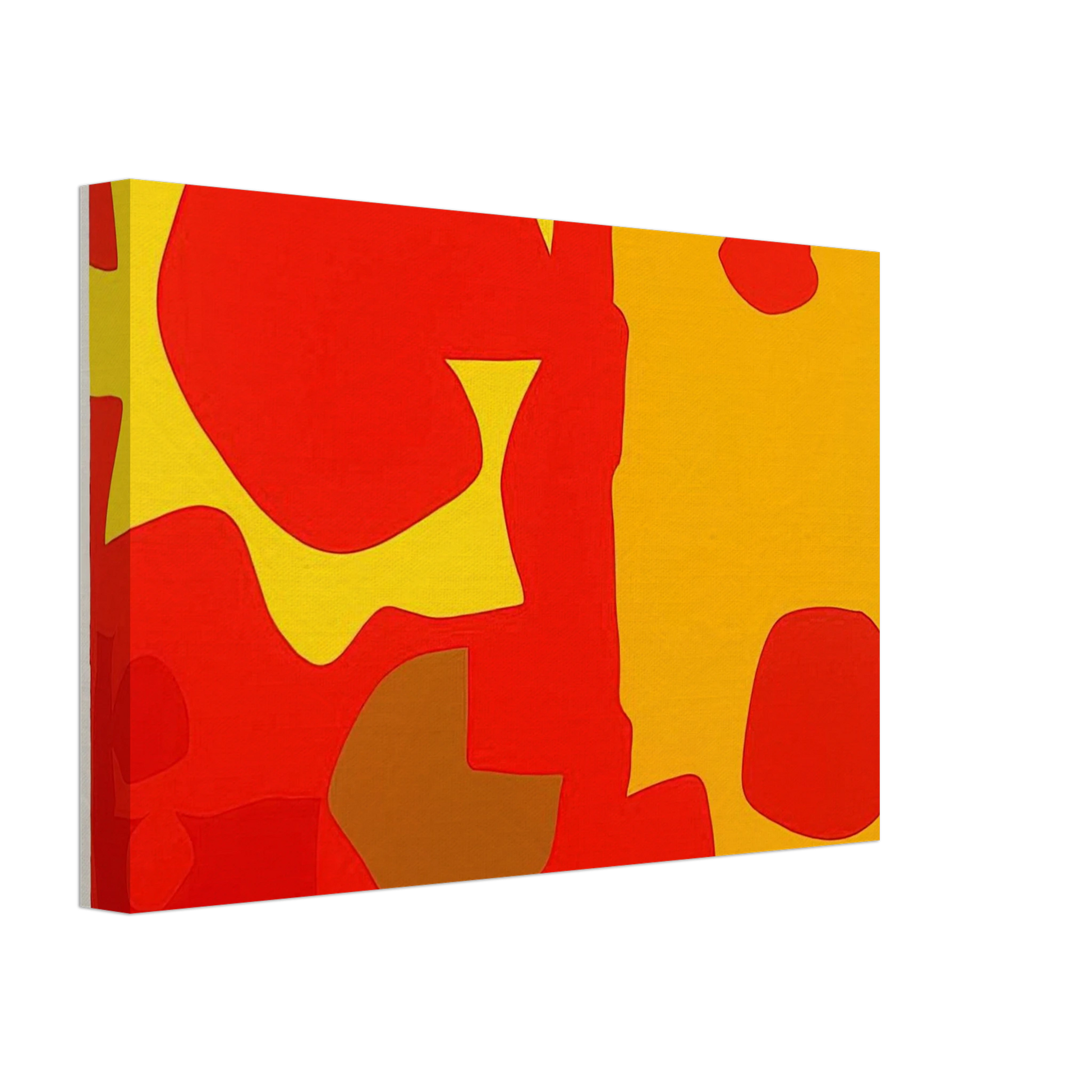 Patrick Heron - Six in Light Orange with Red in Yellow - 1970 Canvas - 40x60 cm / 16x24 inches-canvas
