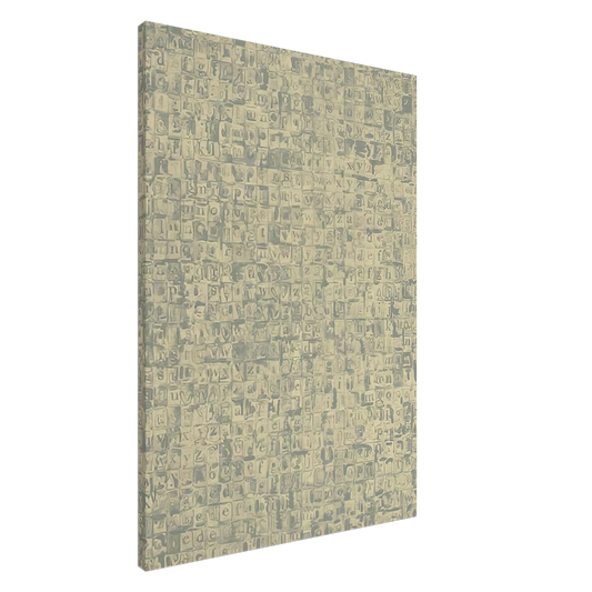 Jasper Johns - GRAY ALPHABETS ULAE 57 1968 Canvas - 20x30 cm / 8x12 inches-canvas