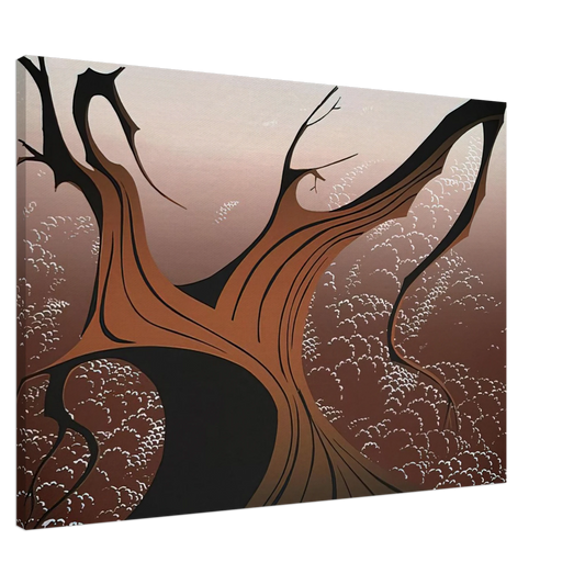 Eyvind Earle - Brown Tree Canvas - 20x30 cm / 8x12 inches-canvas