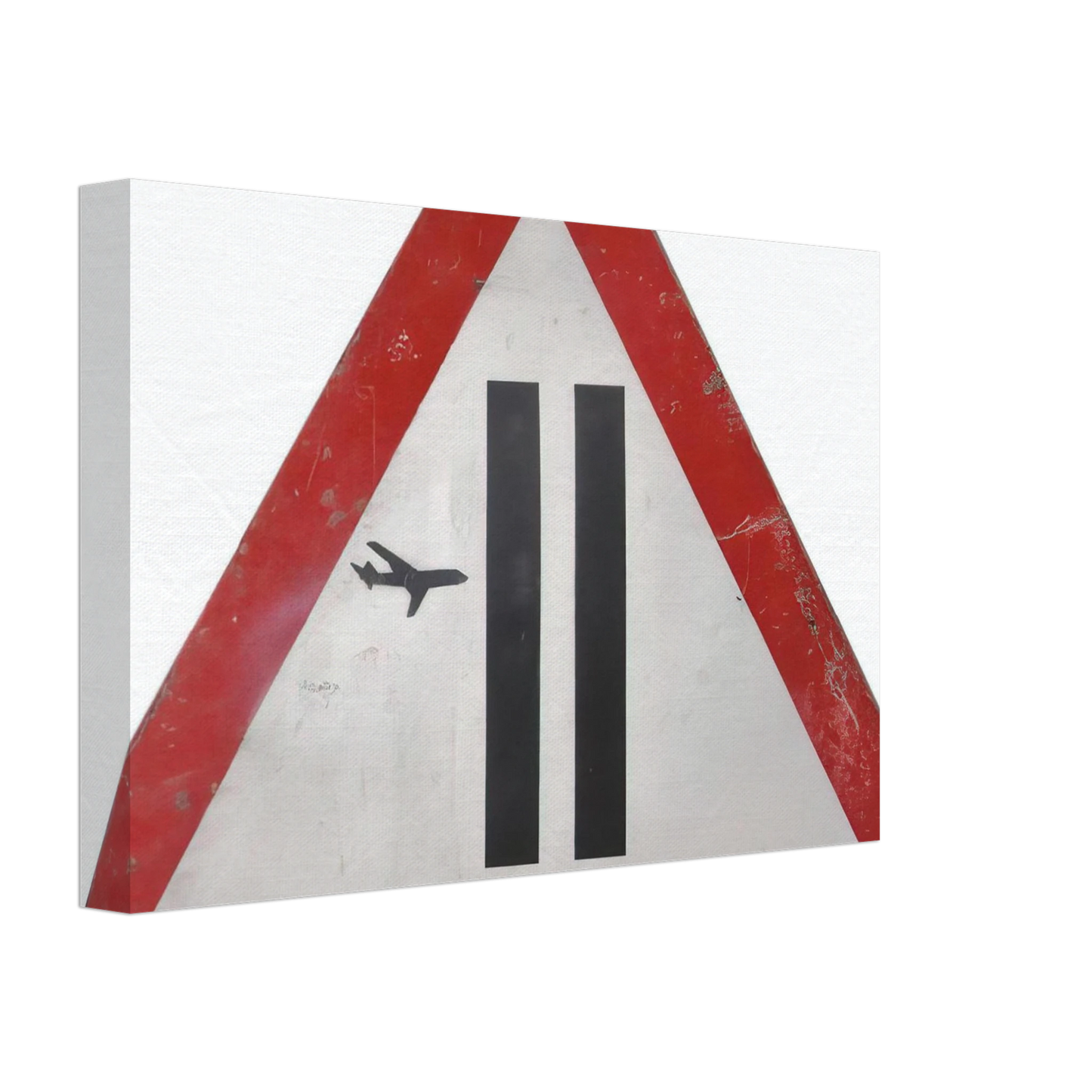 Banksy - WARNING SIGN 2006 Canvas - 70x100 cm / 28x40 inches-canvas