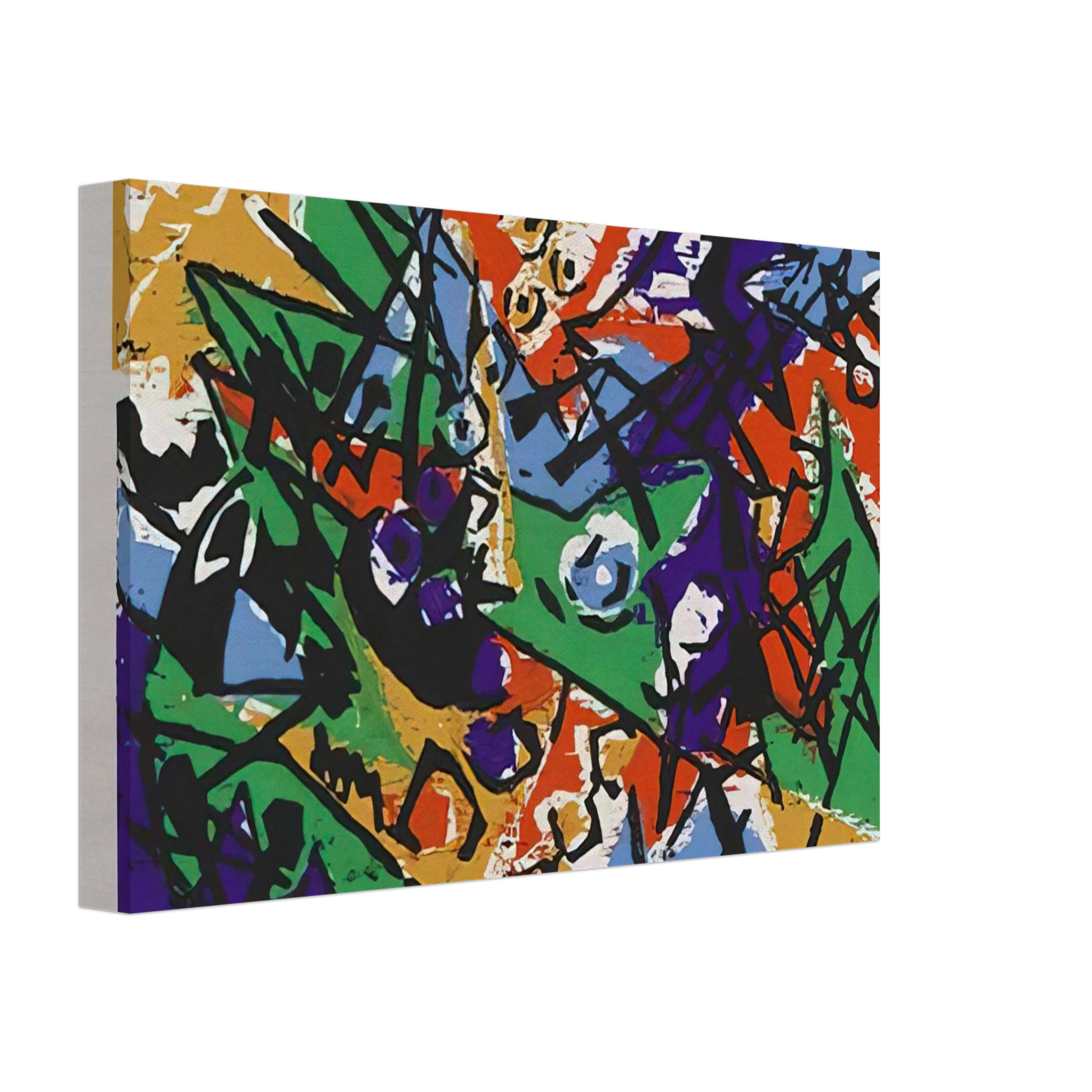 Ernst Wilhelm Nay - Farbholzschnitt 1952-2 - 1952 Canvas - 40x60 cm / 16x24 inches-canvas