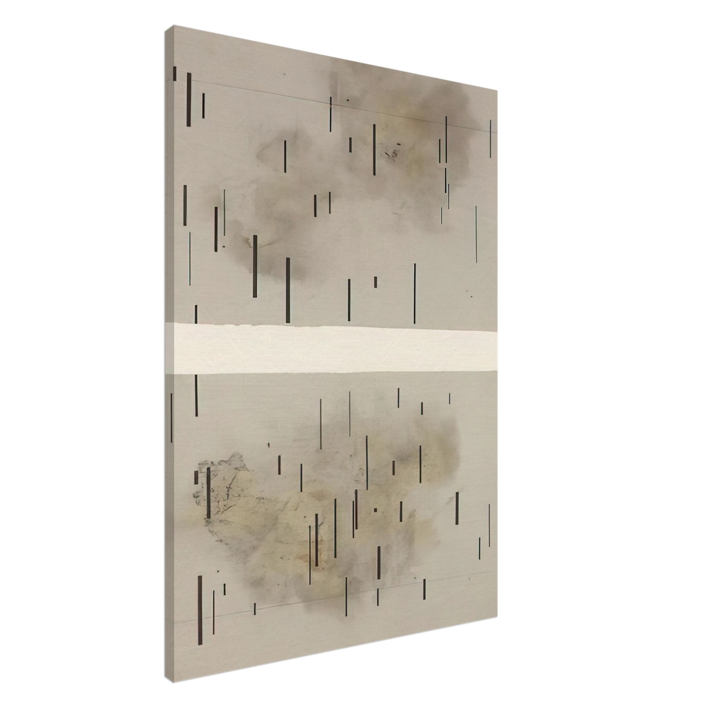 John Cage - Global Village 37-48 Diptych - 1989 Canvas - 20x30 cm / 8x12 inches-canvas