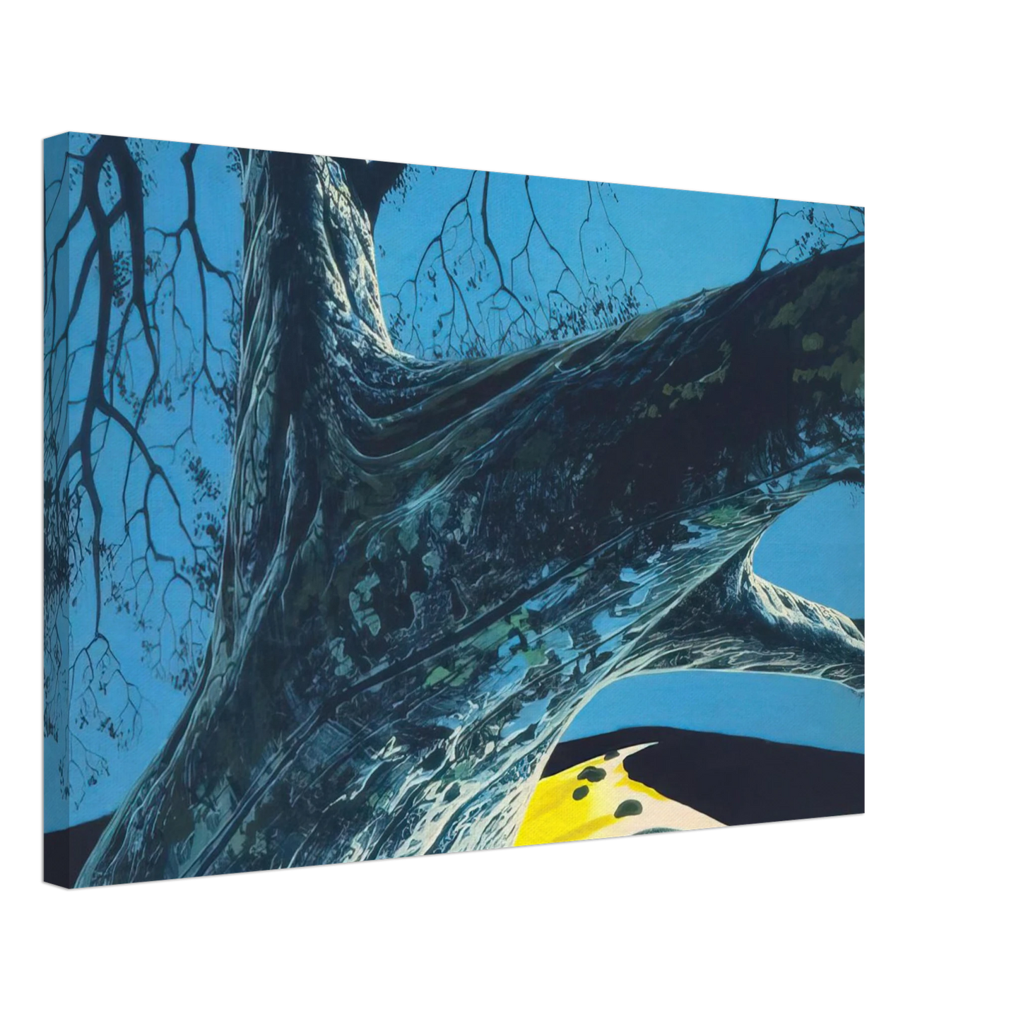 Eyvind Earle - Distant Meadow Canvas - 40x60 cm / 16x24 inches-canvas